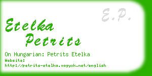 etelka petrits business card